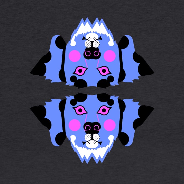 Dalmatian Dog Face, Bold blue by AnimalMagic